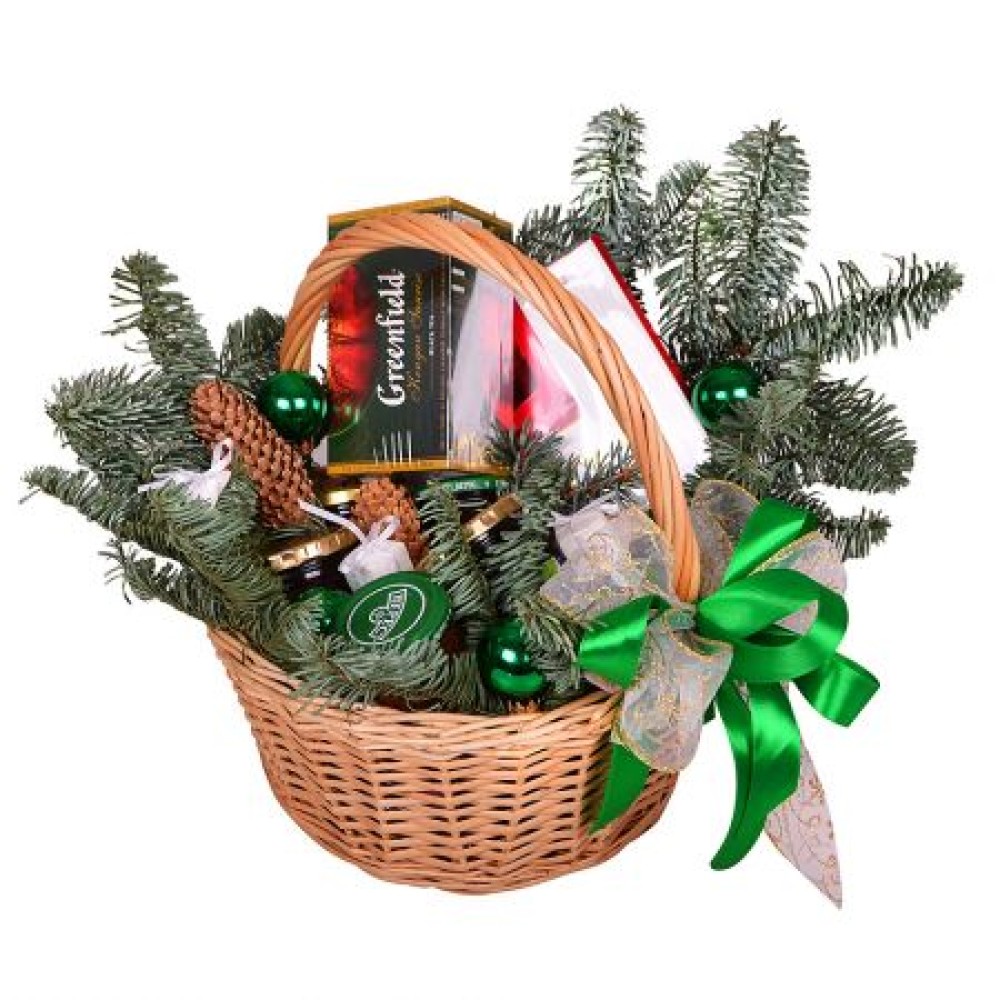 "Gift under new year tree" basket