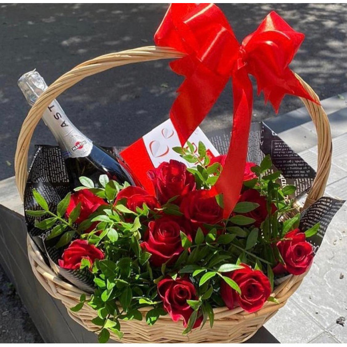 Корзина с цветами 7
