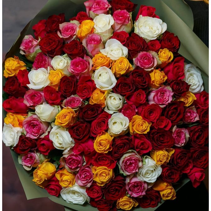Букет из 101 розы (микс) Букет из 101 розы (микс)